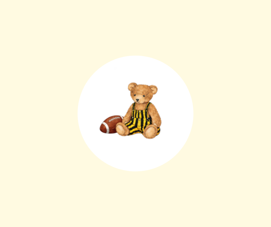 Football Teddy Button