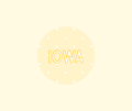 Iowa Polka Dot Button