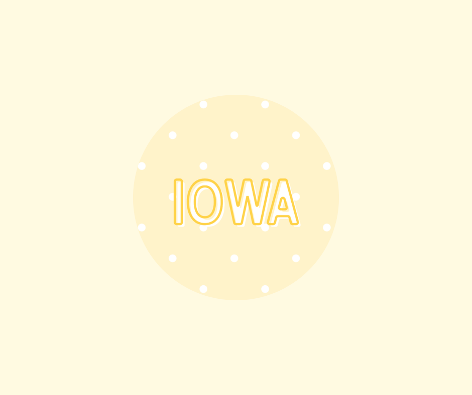 Iowa Polka Dot Button